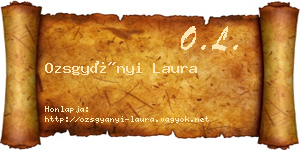 Ozsgyányi Laura névjegykártya